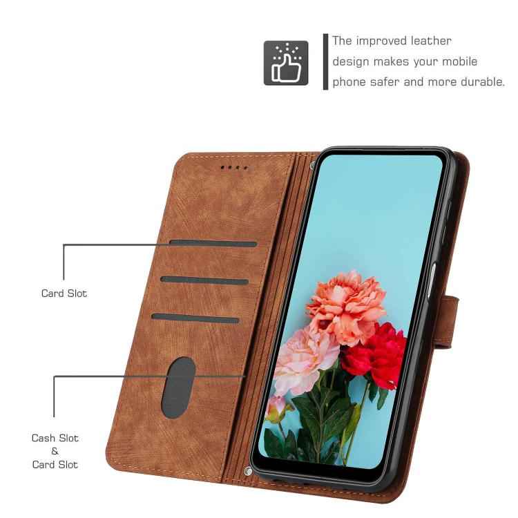 Skin Feel Stripe Pattern Leather Phone Case with Lanyard, For Samsung Galaxy S26+ 5G, For Samsung Galaxy S26 Ultra 5G, For Samsung Galaxy S26 5G, For Samsung Galaxy S25 FE 5G, For Samsung Galaxy S25 Edge 5G, For Samsung Galaxy S25 / S24 5G             ...