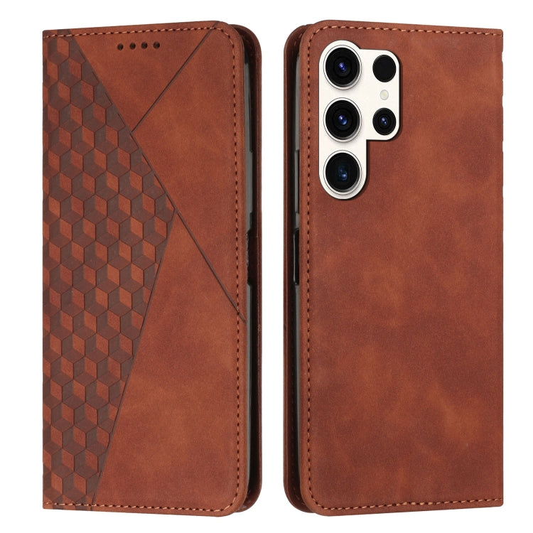 Diamond Splicing Skin Feel Magnetic Leather Phone Case, For Samsung Galaxy S26+ 5G, For Samsung Galaxy S26 Ultra 5G, For Samsung Galaxy S26 5G, For Samsung Galaxy S25 FE 5G, For Samsung Galaxy S25 Edge 5G, For Samsung Galaxy S25 / S24 5G               ...