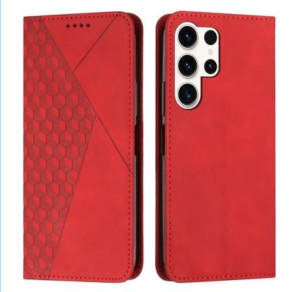 Diamond Splicing Skin Feel Magnetic Leather Phone Case, For Galaxy S26 FE 5G, For Samsung Galaxy S26+ 5G, For Samsung Galaxy S26 Ultra 5G, For Samsung Galaxy S26 5G, For Samsung Galaxy S25 FE 5G, For Samsung Galaxy S25 Edge 5G                          ...