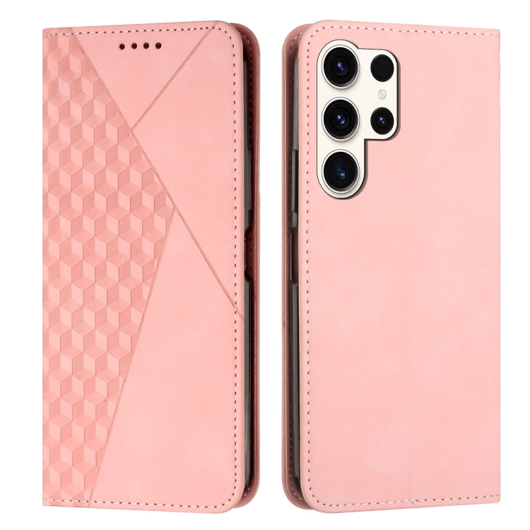 Diamond Splicing Skin Feel Magnetic Leather Phone Case, For Samsung Galaxy S26+ 5G, For Samsung Galaxy S26 Ultra 5G, For Samsung Galaxy S26 5G, For Samsung Galaxy S25 FE 5G, For Samsung Galaxy S25 Edge 5G, For Samsung Galaxy S25 / S24 5G               ...