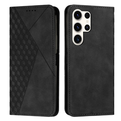 Diamond Splicing Skin Feel Magnetic Leather Phone Case, For Galaxy S26 FE 5G, For Samsung Galaxy S26+ 5G, For Samsung Galaxy S26 Ultra 5G, For Samsung Galaxy S26 5G, For Samsung Galaxy S25 FE 5G, For Samsung Galaxy S25 Edge 5G                          ...