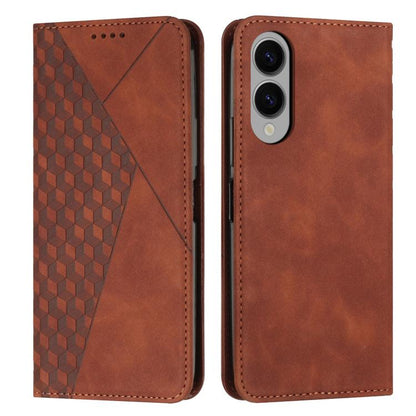 Diamond Splicing Skin Feel Magnetic Leather Phone Case, For Galaxy S26 FE 5G, For Samsung Galaxy S26+ 5G, For Samsung Galaxy S26 Ultra 5G, For Samsung Galaxy S26 5G, For Samsung Galaxy S25 FE 5G, For Samsung Galaxy S25 Edge 5G                          ...