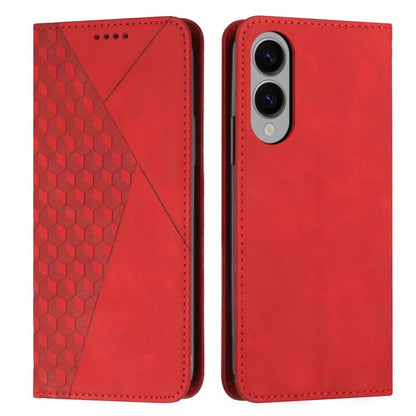 Diamond Splicing Skin Feel Magnetic Leather Phone Case, For Galaxy S26 FE 5G, For Samsung Galaxy S26+ 5G, For Samsung Galaxy S26 Ultra 5G, For Samsung Galaxy S26 5G, For Samsung Galaxy S25 FE 5G, For Samsung Galaxy S25 Edge 5G                          ...