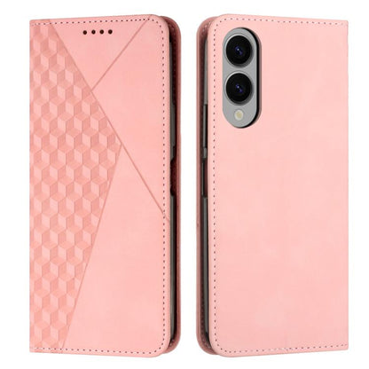Diamond Splicing Skin Feel Magnetic Leather Phone Case, For Galaxy S26 FE 5G, For Samsung Galaxy S26+ 5G, For Samsung Galaxy S26 Ultra 5G, For Samsung Galaxy S26 5G, For Samsung Galaxy S25 FE 5G, For Samsung Galaxy S25 Edge 5G                          ...