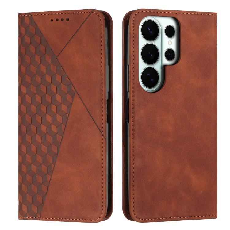 Diamond Splicing Skin Feel Magnetic Leather Phone Case, For Samsung Galaxy S26+ 5G, For Samsung Galaxy S26 Ultra 5G, For Samsung Galaxy S26 5G, For Samsung Galaxy S25 FE 5G, For Samsung Galaxy S25 Edge 5G, For Samsung Galaxy S25 / S24 5G               ...