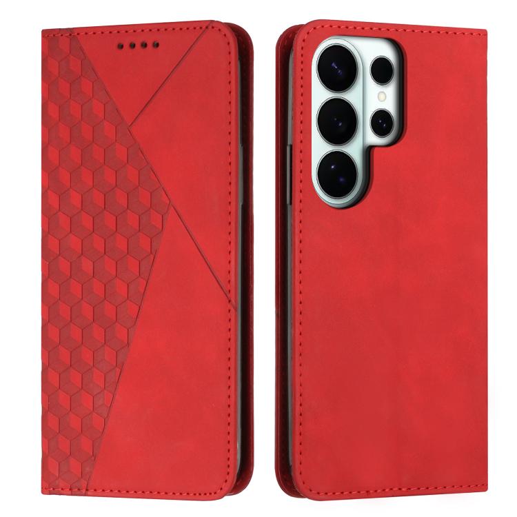 Diamond Splicing Skin Feel Magnetic Leather Phone Case, For Galaxy S26 FE 5G, For Samsung Galaxy S26+ 5G, For Samsung Galaxy S26 Ultra 5G, For Samsung Galaxy S26 5G, For Samsung Galaxy S25 FE 5G, For Samsung Galaxy S25 Edge 5G                          ...