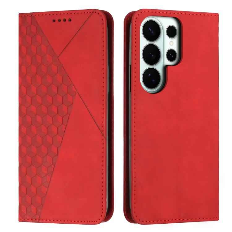 Diamond Splicing Skin Feel Magnetic Leather Phone Case, For Samsung Galaxy S26+ 5G, For Samsung Galaxy S26 Ultra 5G, For Samsung Galaxy S26 5G, For Samsung Galaxy S25 FE 5G, For Samsung Galaxy S25 Edge 5G, For Samsung Galaxy S25 / S24 5G               ...