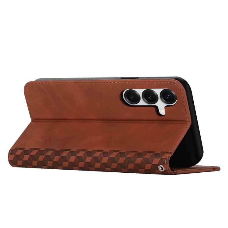 Diamond Splicing Skin Feel Magnetic Leather Phone Case, For Samsung Galaxy S26+ 5G, For Samsung Galaxy S26 Ultra 5G, For Samsung Galaxy S26 5G, For Samsung Galaxy S25 FE 5G, For Samsung Galaxy S25 Edge 5G, For Samsung Galaxy S25 / S24 5G               ...