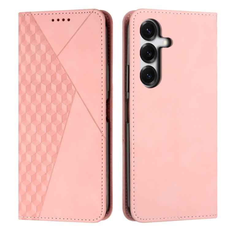 Diamond Splicing Skin Feel Magnetic Leather Phone Case, For Samsung Galaxy S26+ 5G, For Samsung Galaxy S26 Ultra 5G, For Samsung Galaxy S26 5G, For Samsung Galaxy S25 FE 5G, For Samsung Galaxy S25 Edge 5G, For Samsung Galaxy S25 / S24 5G               ...