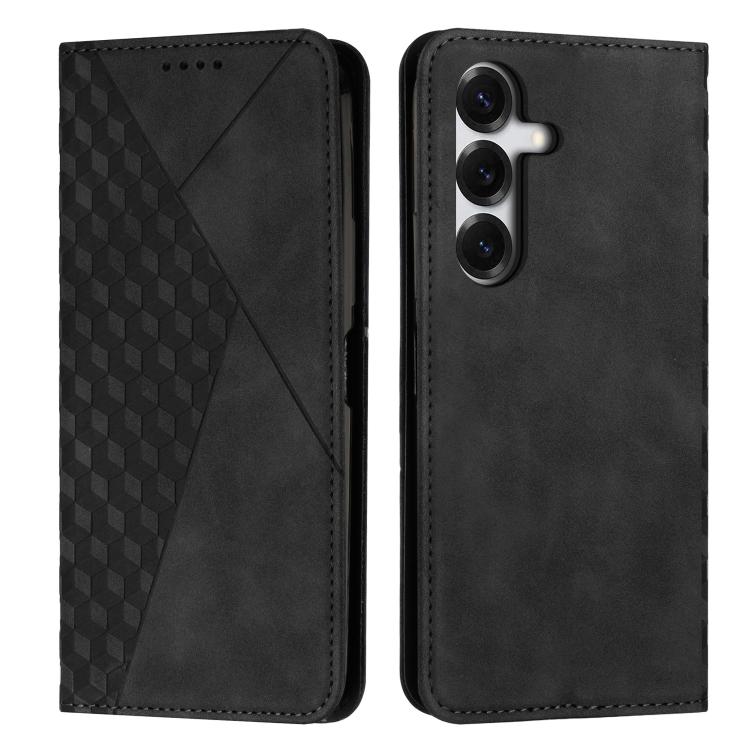 Diamond Splicing Skin Feel Magnetic Leather Phone Case, For Galaxy S26 FE 5G, For Samsung Galaxy S26+ 5G, For Samsung Galaxy S26 Ultra 5G, For Samsung Galaxy S26 5G, For Samsung Galaxy S25 FE 5G, For Samsung Galaxy S25 Edge 5G                          ...
