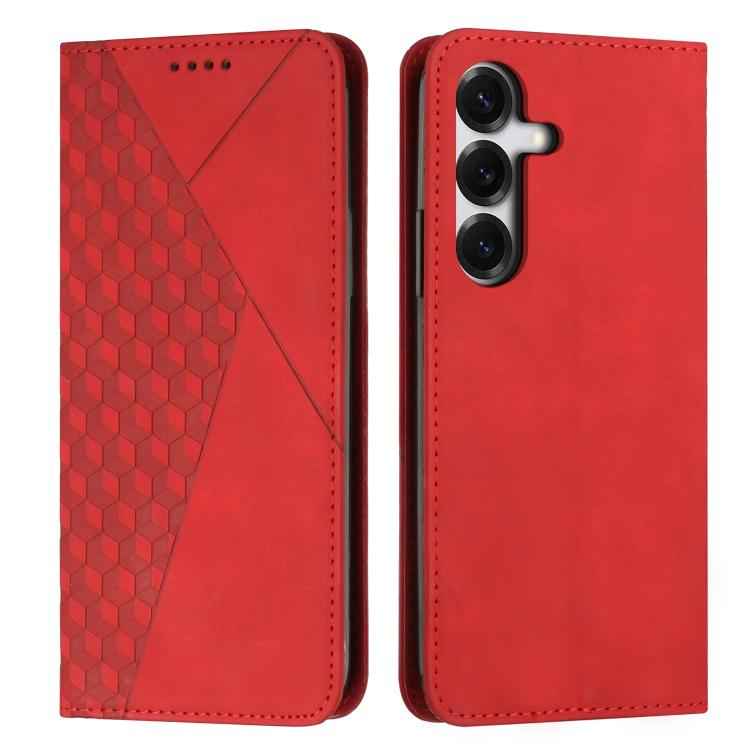 Diamond Splicing Skin Feel Magnetic Leather Phone Case, For Samsung Galaxy S26+ 5G, For Samsung Galaxy S26 Ultra 5G, For Samsung Galaxy S26 5G, For Samsung Galaxy S25 FE 5G, For Samsung Galaxy S25 Edge 5G, For Samsung Galaxy S25 / S24 5G               ...