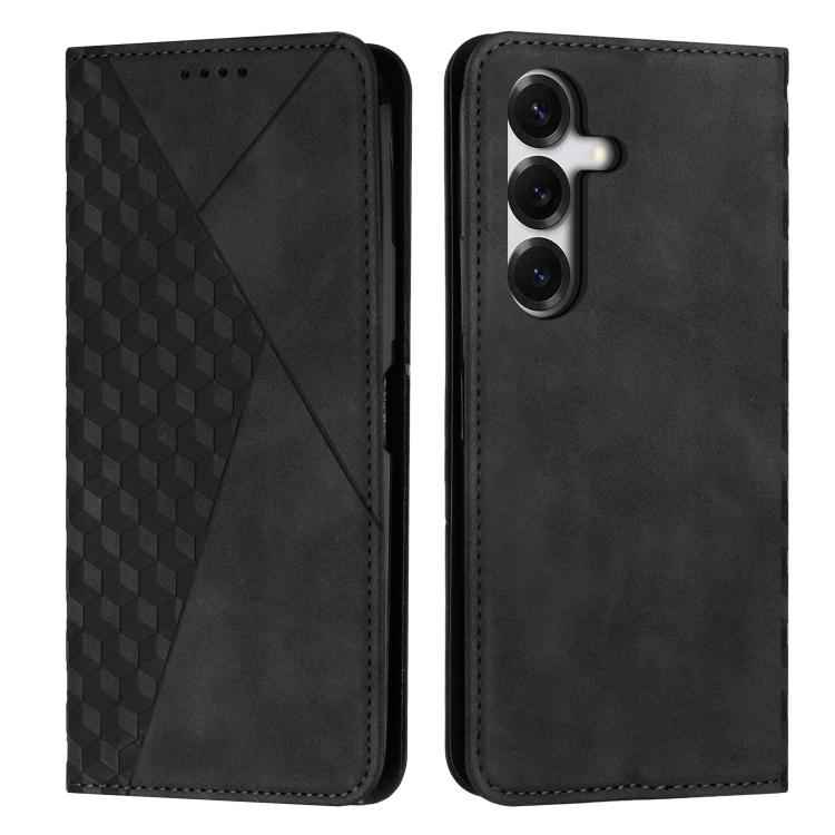 Diamond Splicing Skin Feel Magnetic Leather Phone Case, For Samsung Galaxy S26+ 5G, For Samsung Galaxy S26 Ultra 5G, For Samsung Galaxy S26 5G, For Samsung Galaxy S25 FE 5G, For Samsung Galaxy S25 Edge 5G, For Samsung Galaxy S25 / S24 5G               ...