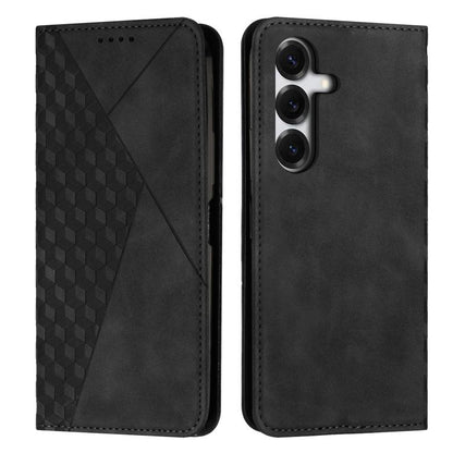 Diamond Splicing Skin Feel Magnetic Leather Phone Case, For Galaxy S26 FE 5G, For Samsung Galaxy S26+ 5G, For Samsung Galaxy S26 Ultra 5G, For Samsung Galaxy S26 5G, For Samsung Galaxy S25 FE 5G, For Samsung Galaxy S25 Edge 5G                          ...