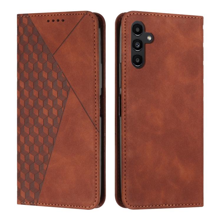 Diamond Splicing Skin Feel Magnetic Leather Phone Case, For Galaxy S26 FE 5G, For Samsung Galaxy S26+ 5G, For Samsung Galaxy S26 Ultra 5G, For Samsung Galaxy S26 5G, For Samsung Galaxy S25 FE 5G, For Samsung Galaxy S25 Edge 5G                          ...
