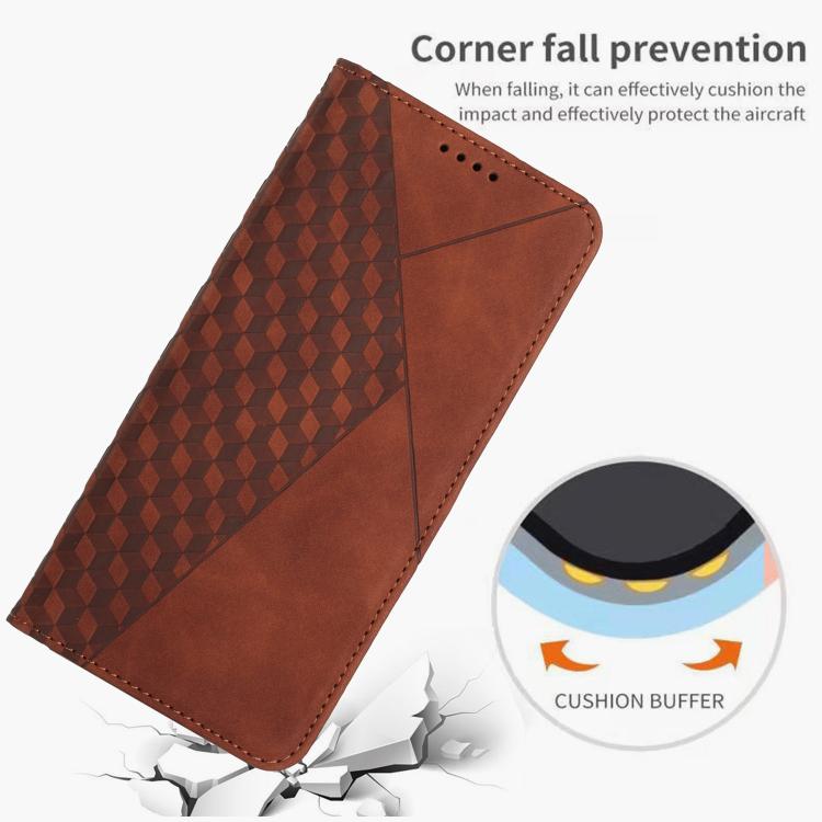Diamond Splicing Skin Feel Magnetic Leather Phone Case, For Galaxy S26 FE 5G, For Samsung Galaxy S26+ 5G, For Samsung Galaxy S26 Ultra 5G, For Samsung Galaxy S26 5G, For Samsung Galaxy S25 FE 5G, For Samsung Galaxy S25 Edge 5G                          ...