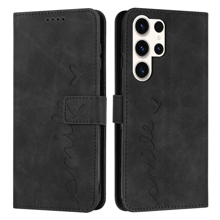 Skin Feel Heart Embossed Leather Phone Case with Long Lanyard, For Samsung Galaxy S26+ 5G, For Samsung Galaxy S26 Ultra 5G, For Samsung Galaxy S26 5G, For Samsung Galaxy S25 FE 5G, For Samsung Galaxy S25 Edge 5G, For Samsung Galaxy S25 / S24 5G        ...