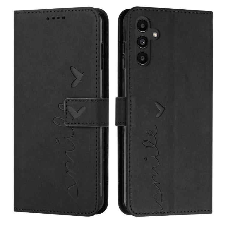 Skin Feel Heart Embossed Leather Phone Case with Long Lanyard, For Samsung Galaxy S26+ 5G, For Samsung Galaxy S26 Ultra 5G, For Samsung Galaxy S26 5G, For Samsung Galaxy S25 FE 5G, For Samsung Galaxy S25 Edge 5G, For Samsung Galaxy S25 / S24 5G        ...