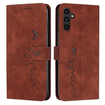 Skin Feel Heart Embossed Leather Phone Case with Long Lanyard, For Galaxy S26 FE 5G, For Samsung Galaxy S26+ 5G, For Samsung Galaxy S26 Ultra 5G, For Samsung Galaxy S26 5G, For Samsung Galaxy S25 FE 5G, For Samsung Galaxy S25 Edge 5G                   ...