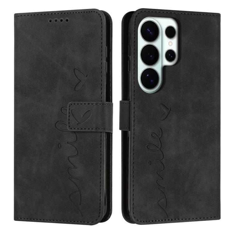 Skin Feel Heart Embossed Leather Phone Case with Long Lanyard, For Galaxy S26 FE 5G, For Samsung Galaxy S26+ 5G, For Samsung Galaxy S26 Ultra 5G, For Samsung Galaxy S26 5G, For Samsung Galaxy S25 FE 5G, For Samsung Galaxy S25 Edge 5G                   ...