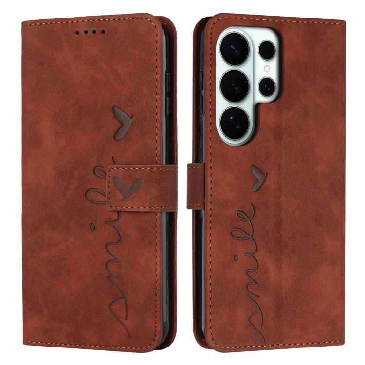 Skin Feel Heart Embossed Leather Phone Case with Long Lanyard, For Samsung Galaxy S26+ 5G, For Samsung Galaxy S26 Ultra 5G, For Samsung Galaxy S26 5G, For Samsung Galaxy S25 FE 5G, For Samsung Galaxy S25 Edge 5G, For Samsung Galaxy S25 / S24 5G        ...