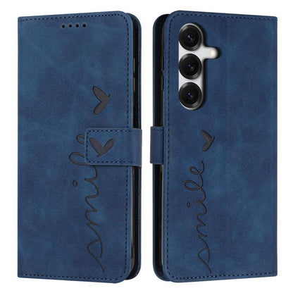Skin Feel Heart Embossed Leather Phone Case with Long Lanyard, For Galaxy S26 FE 5G, For Samsung Galaxy S26+ 5G, For Samsung Galaxy S26 Ultra 5G, For Samsung Galaxy S26 5G, For Samsung Galaxy S25 FE 5G, For Samsung Galaxy S25 Edge 5G                   ...