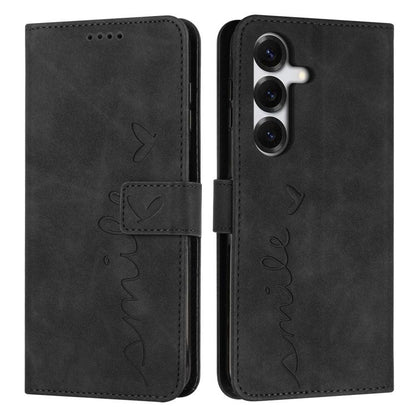 Skin Feel Heart Embossed Leather Phone Case with Long Lanyard, For Galaxy S26 FE 5G, For Samsung Galaxy S26+ 5G, For Samsung Galaxy S26 Ultra 5G, For Samsung Galaxy S26 5G, For Samsung Galaxy S25 FE 5G, For Samsung Galaxy S25 Edge 5G                   ...