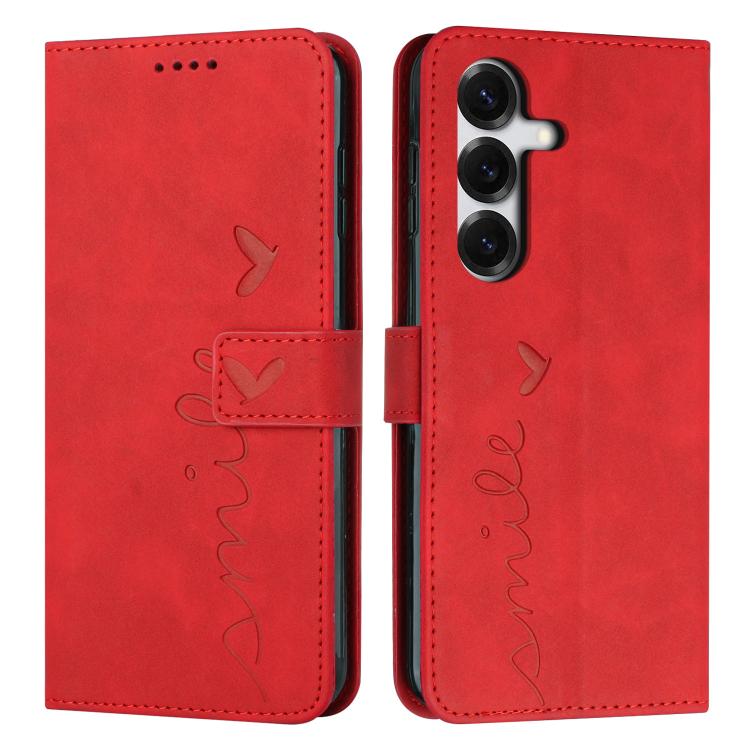 Skin Feel Heart Embossed Leather Phone Case with Long Lanyard, For Galaxy S26 FE 5G, For Samsung Galaxy S26+ 5G, For Samsung Galaxy S26 Ultra 5G, For Samsung Galaxy S26 5G, For Samsung Galaxy S25 FE 5G, For Samsung Galaxy S25 Edge 5G                   ...