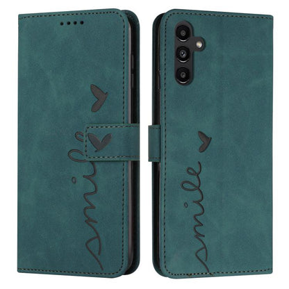 Skin Feel Heart Embossed Leather Phone Case with Long Lanyard, For Galaxy S26 FE 5G, For Samsung Galaxy S26+ 5G, For Samsung Galaxy S26 Ultra 5G, For Samsung Galaxy S26 5G, For Samsung Galaxy S25 FE 5G, For Samsung Galaxy S25 Edge 5G                   ...