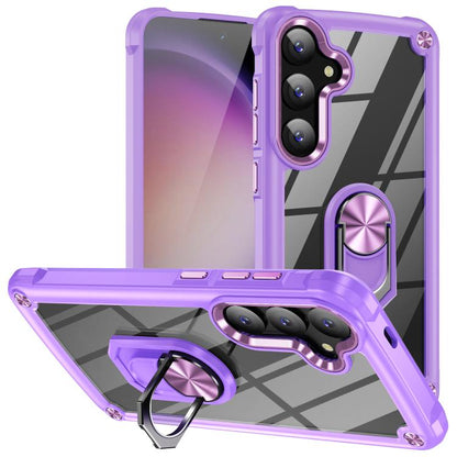 TPU + PC Lens Protection Phone Case with Ring Holder, For Samsung Galaxy S26+ 5G, For Samsung Galaxy S26 Ultra 5G, For Samsung Galaxy S26 5G, For Samsung Galaxy S25 FE 5G, For Samsung Galaxy S25 Edge 5G, For Samsung Galaxy S25 5G                       ...