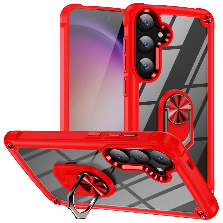 TPU + PC Lens Protection Phone Case with Ring Holder, For Samsung Galaxy S26+ 5G, For Samsung Galaxy S26 Ultra 5G, For Samsung Galaxy S26 5G, For Samsung Galaxy S25 FE 5G, For Samsung Galaxy S25 Edge 5G, For Samsung Galaxy S25 5G                       ...
