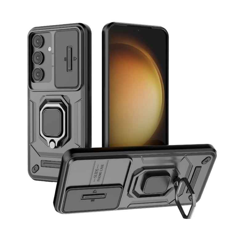 Sliding Camshield TPU + PC Shockproof Phone Case with Holder, For Samsung Galaxy S26+ 5G, For Samsung Galaxy S26 Ultra 5G, For Samsung Galaxy S25 Edge 5G, For Samsung Galaxy S25 5G, For Samsung Galaxy S25+ 5G, For Samsung Galaxy S25 Ultra 5G