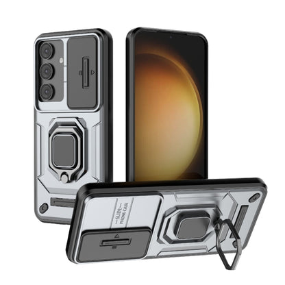 Sliding Camshield TPU + PC Shockproof Phone Case with Holder, For Samsung Galaxy S26+ 5G, For Samsung Galaxy S26 Ultra 5G, For Samsung Galaxy S25 Edge 5G, For Samsung Galaxy S25 5G, For Samsung Galaxy S25+ 5G, For Samsung Galaxy S25 Ultra 5G