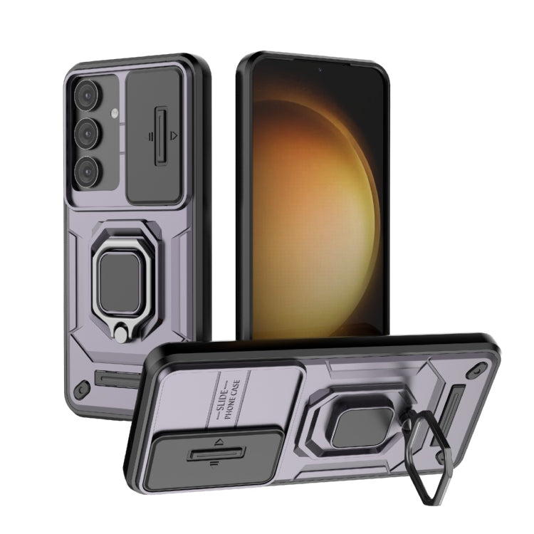 Sliding Camshield TPU + PC Shockproof Phone Case with Holder, For Samsung Galaxy S26+ 5G, For Samsung Galaxy S26 Ultra 5G, For Samsung Galaxy S25 Edge 5G, For Samsung Galaxy S25 5G, For Samsung Galaxy S25+ 5G, For Samsung Galaxy S25 Ultra 5G