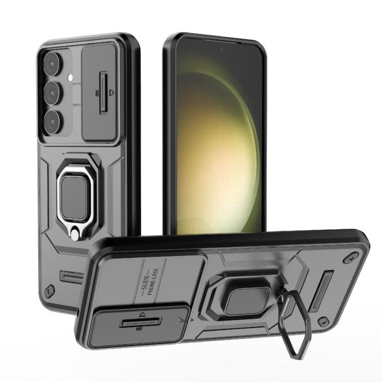 Sliding Camshield TPU + PC Shockproof Phone Case with Holder, For Samsung Galaxy S26+ 5G, For Samsung Galaxy S26 Ultra 5G, For Samsung Galaxy S25 Edge 5G, For Samsung Galaxy S25 5G, For Samsung Galaxy S25+ 5G, For Samsung Galaxy S25 Ultra 5G