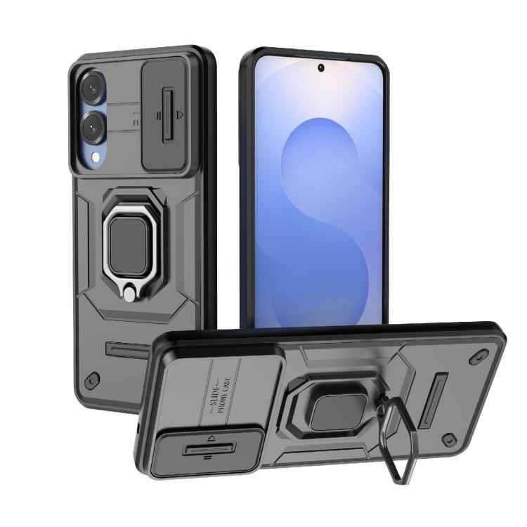 Sliding Camshield TPU + PC Shockproof Phone Case with Holder, For Samsung Galaxy S26+ 5G, For Samsung Galaxy S26 Ultra 5G, For Samsung Galaxy S25 Edge 5G, For Samsung Galaxy S25 5G, For Samsung Galaxy S25+ 5G, For Samsung Galaxy S25 Ultra 5G