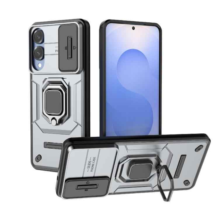 Sliding Camshield TPU + PC Shockproof Phone Case with Holder, For Samsung Galaxy S26+ 5G, For Samsung Galaxy S26 Ultra 5G, For Samsung Galaxy S25 Edge 5G, For Samsung Galaxy S25 5G, For Samsung Galaxy S25+ 5G, For Samsung Galaxy S25 Ultra 5G