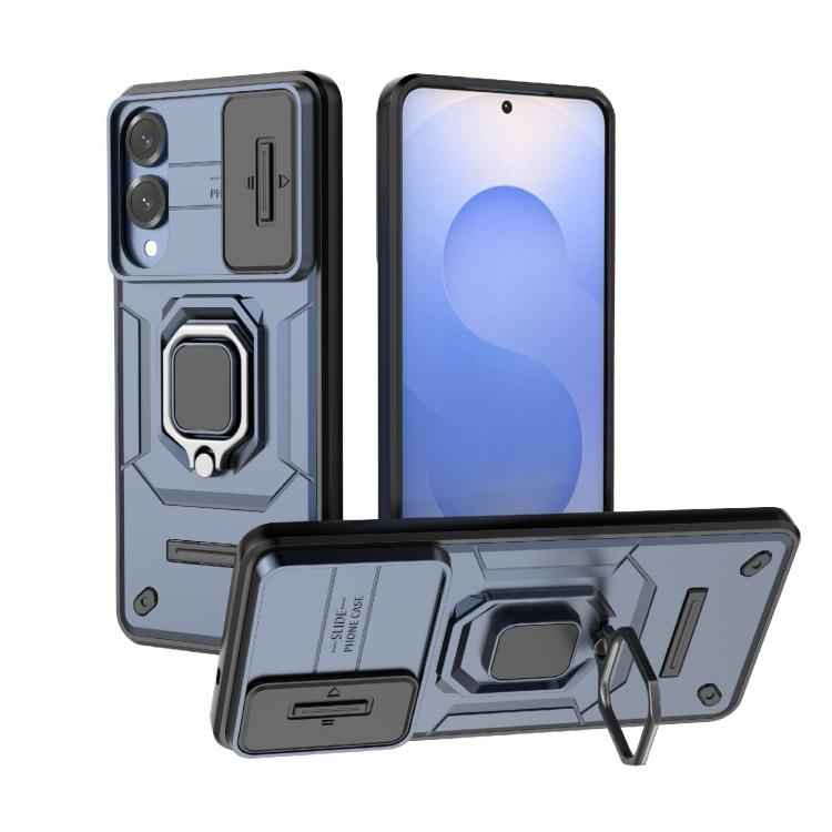 Sliding Camshield TPU + PC Shockproof Phone Case with Holder, For Samsung Galaxy S26+ 5G, For Samsung Galaxy S26 Ultra 5G, For Samsung Galaxy S25 Edge 5G, For Samsung Galaxy S25 5G, For Samsung Galaxy S25+ 5G, For Samsung Galaxy S25 Ultra 5G