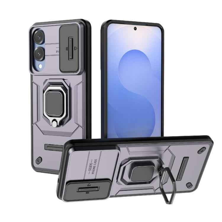 Sliding Camshield TPU + PC Shockproof Phone Case with Holder, For Samsung Galaxy S26+ 5G, For Samsung Galaxy S26 Ultra 5G, For Samsung Galaxy S25 Edge 5G, For Samsung Galaxy S25 5G, For Samsung Galaxy S25+ 5G, For Samsung Galaxy S25 Ultra 5G