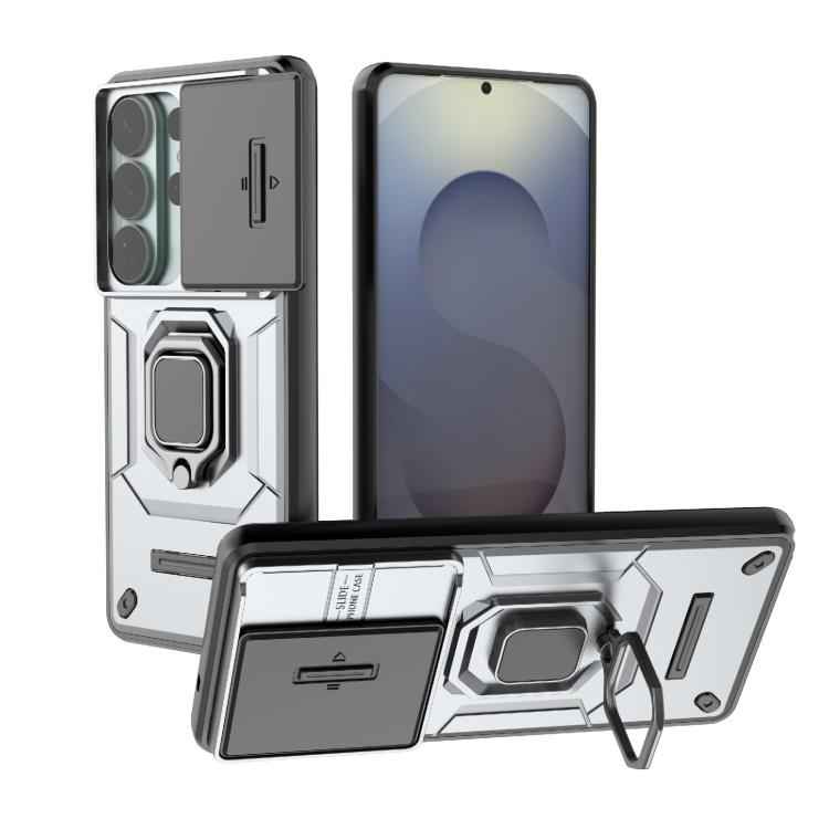 Sliding Camshield TPU + PC Shockproof Phone Case with Holder, For Samsung Galaxy S26+ 5G, For Samsung Galaxy S26 Ultra 5G, For Samsung Galaxy S25 Edge 5G, For Samsung Galaxy S25 5G, For Samsung Galaxy S25+ 5G, For Samsung Galaxy S25 Ultra 5G