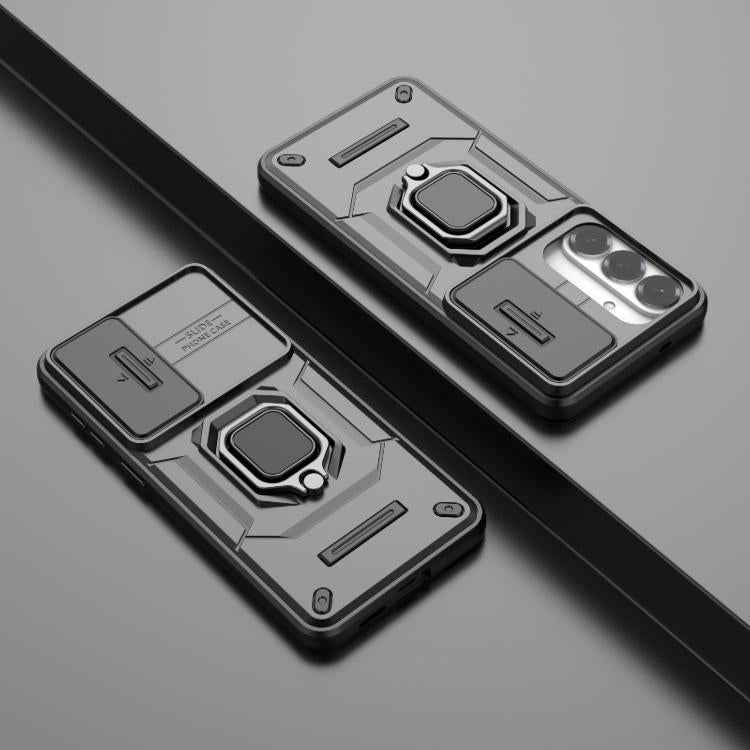 Sliding Camshield TPU + PC Shockproof Phone Case with Holder, For Samsung Galaxy S26+ 5G, For Samsung Galaxy S26 Ultra 5G, For Samsung Galaxy S25 Edge 5G, For Samsung Galaxy S25 5G, For Samsung Galaxy S25+ 5G, For Samsung Galaxy S25 Ultra 5G