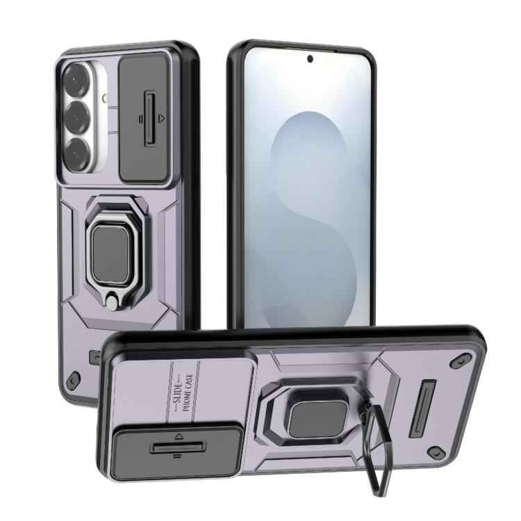 Sliding Camshield TPU + PC Shockproof Phone Case with Holder, For Samsung Galaxy S26+ 5G, For Samsung Galaxy S26 Ultra 5G, For Samsung Galaxy S25 Edge 5G, For Samsung Galaxy S25 5G, For Samsung Galaxy S25+ 5G, For Samsung Galaxy S25 Ultra 5G