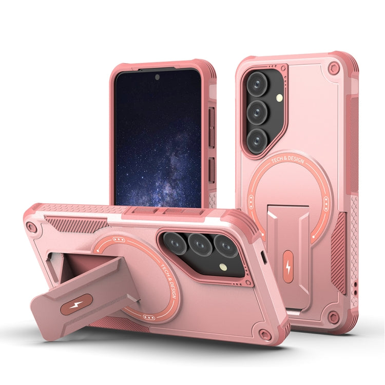 Armor MagSafe Holder PC Hybrid TPU Phone Case, For Samsung Galaxy S26+ 5G, For Samsung Galaxy S26 Ultra 5G, For Samsung Galaxy S26 5G, For Samsung Galaxy S25 Edge 5G, For Samsung Galaxy S24 5G / S25 5G, For Samsung Galaxy S24+ 5G / S25+ 5G             ...