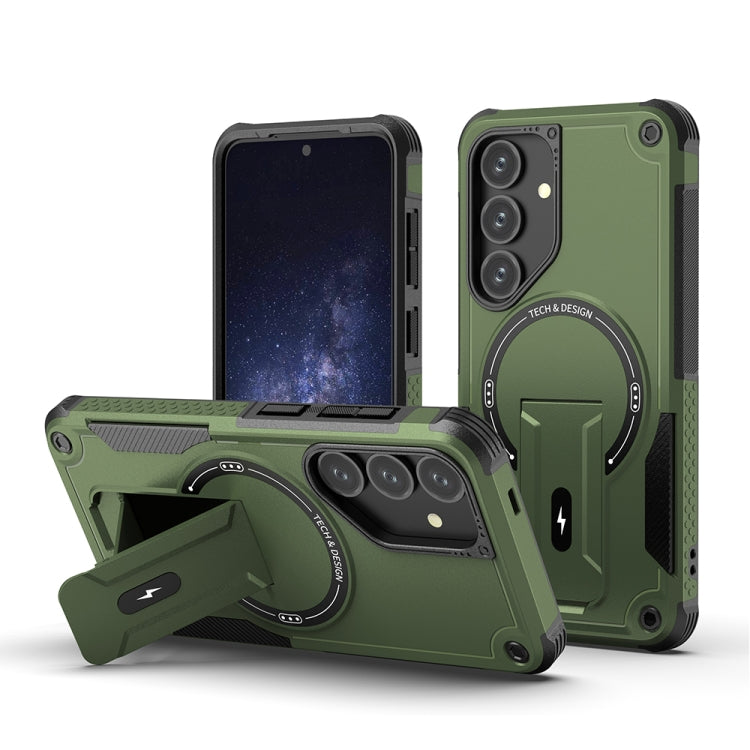 Armor MagSafe Holder PC Hybrid TPU Phone Case, For Samsung Galaxy S26+ 5G, For Samsung Galaxy S26 Ultra 5G, For Samsung Galaxy S26 5G, For Samsung Galaxy S25 Edge 5G, For Samsung Galaxy S24 5G / S25 5G, For Samsung Galaxy S24+ 5G / S25+ 5G             ...