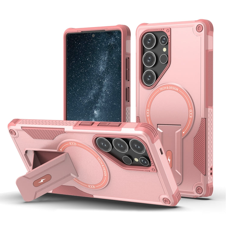 Armor MagSafe Holder PC Hybrid TPU Phone Case, For Samsung Galaxy S26+ 5G, For Samsung Galaxy S26 Ultra 5G, For Samsung Galaxy S26 5G, For Samsung Galaxy S25 Edge 5G, For Samsung Galaxy S24 5G / S25 5G, For Samsung Galaxy S24+ 5G / S25+ 5G             ...