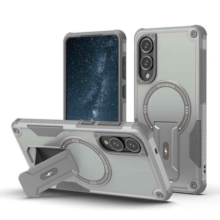 Armor MagSafe Holder PC Hybrid TPU Phone Case, For Samsung Galaxy S26+ 5G, For Samsung Galaxy S26 Ultra 5G, For Samsung Galaxy S26 5G, For Samsung Galaxy S25 Edge 5G, For Samsung Galaxy S24 5G / S25 5G, For Samsung Galaxy S24+ 5G / S25+ 5G             ...