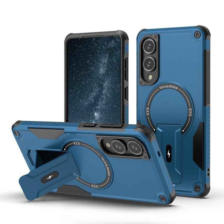 Armor MagSafe Holder PC Hybrid TPU Phone Case, For Samsung Galaxy S26+ 5G, For Samsung Galaxy S26 Ultra 5G, For Samsung Galaxy S26 5G, For Samsung Galaxy S25 Edge 5G, For Samsung Galaxy S24 5G / S25 5G, For Samsung Galaxy S24+ 5G / S25+ 5G             ...