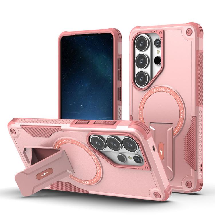 Armor MagSafe Holder PC Hybrid TPU Phone Case, For Samsung Galaxy S26+ 5G, For Samsung Galaxy S26 Ultra 5G, For Samsung Galaxy S26 5G, For Samsung Galaxy S25 Edge 5G, For Samsung Galaxy S24 5G / S25 5G, For Samsung Galaxy S24+ 5G / S25+ 5G             ...