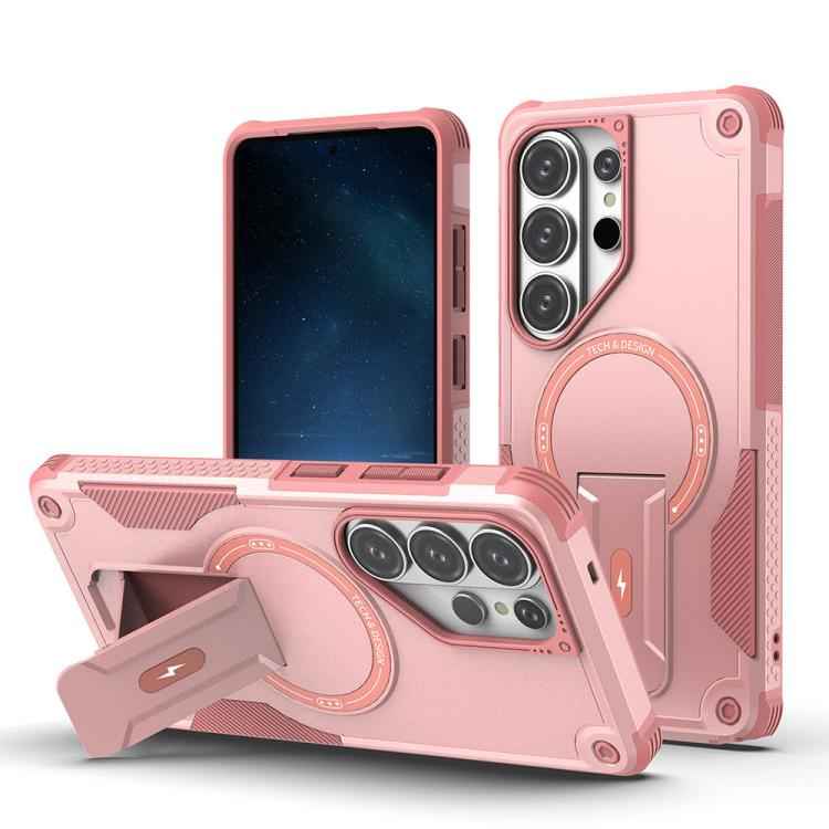Armor MagSafe Holder PC Hybrid TPU Phone Case, For Samsung Galaxy S26+ 5G, For Samsung Galaxy S26 Ultra 5G, For Samsung Galaxy S26 5G, For Samsung Galaxy S25 Edge 5G, For Samsung Galaxy S24 5G / S25 5G, For Samsung Galaxy S24+ 5G / S25+ 5G             ...