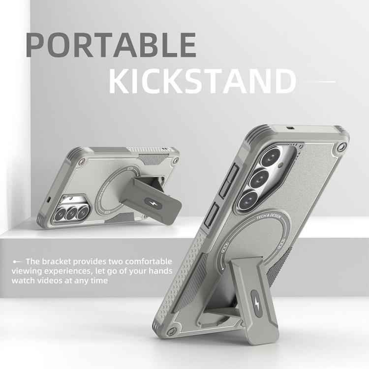 Armor MagSafe Holder PC Hybrid TPU Phone Case, For Samsung Galaxy S26+ 5G, For Samsung Galaxy S26 Ultra 5G, For Samsung Galaxy S26 5G, For Samsung Galaxy S25 Edge 5G, For Samsung Galaxy S24 5G / S25 5G, For Samsung Galaxy S24+ 5G / S25+ 5G             ...