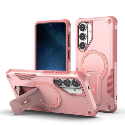 Armor MagSafe Holder PC Hybrid TPU Phone Case, For Samsung Galaxy S26+ 5G, For Samsung Galaxy S26 Ultra 5G, For Samsung Galaxy S26 5G, For Samsung Galaxy S25 Edge 5G, For Samsung Galaxy S24 5G / S25 5G, For Samsung Galaxy S24+ 5G / S25+ 5G             ...